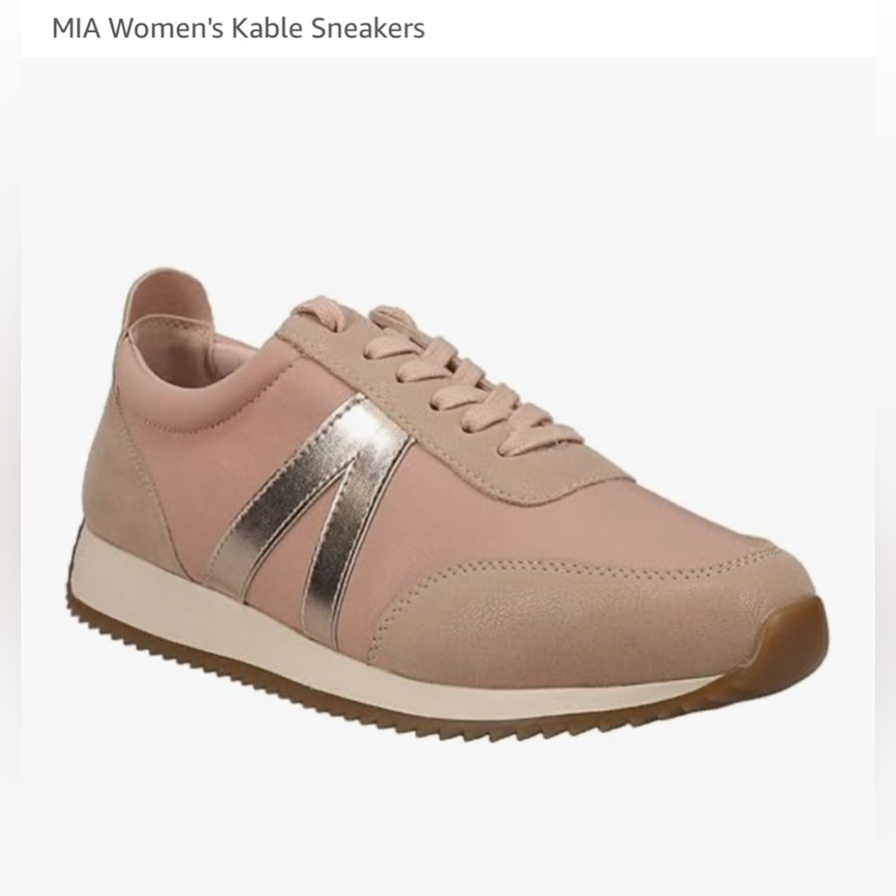 MIA Pink Retro-Inspired Sneakers with Suede Finish
